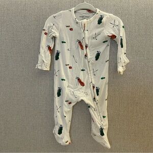 Angel Dear White Golf Print Kids Footie